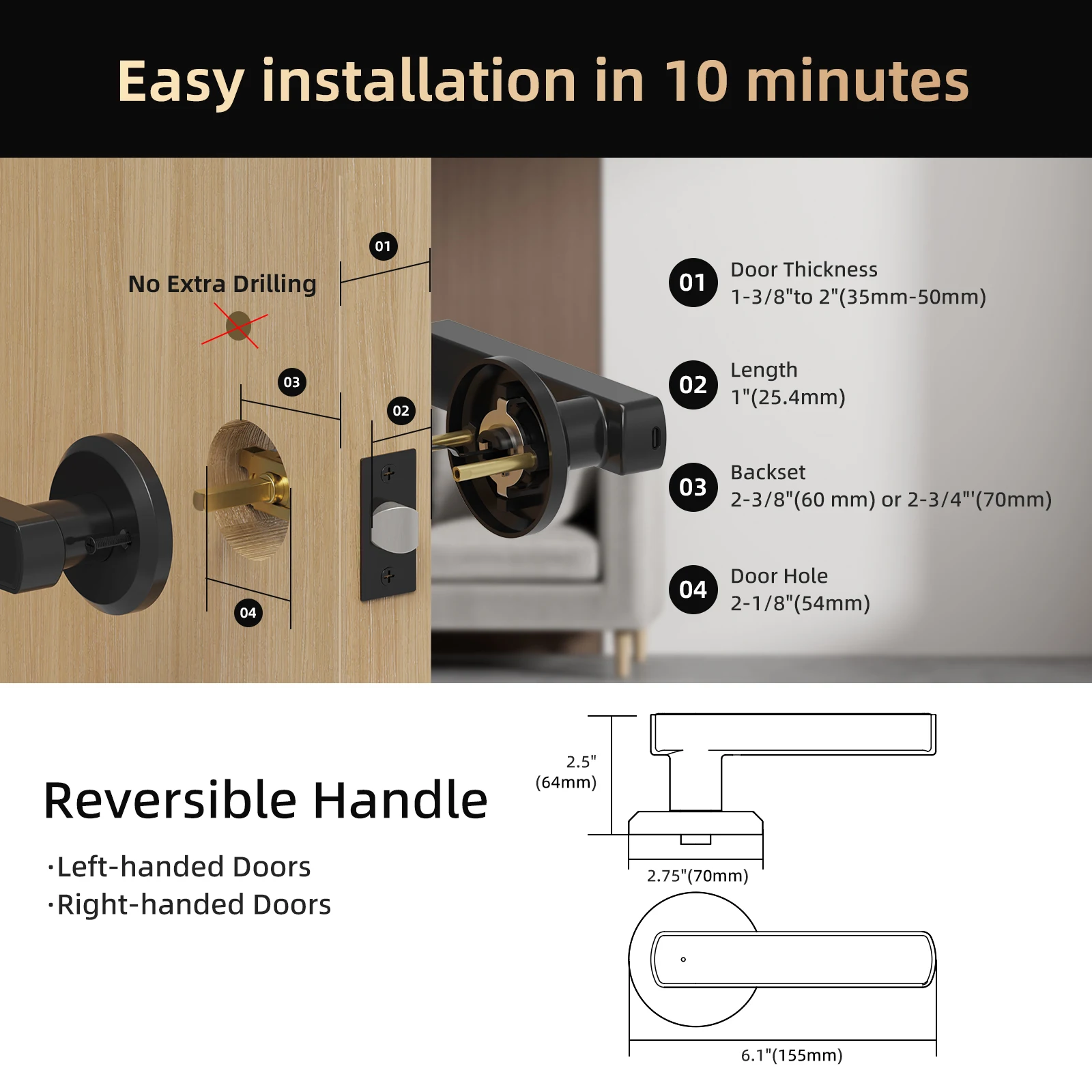 Smart Fingerprint Door Lock with App Control - Image 2
