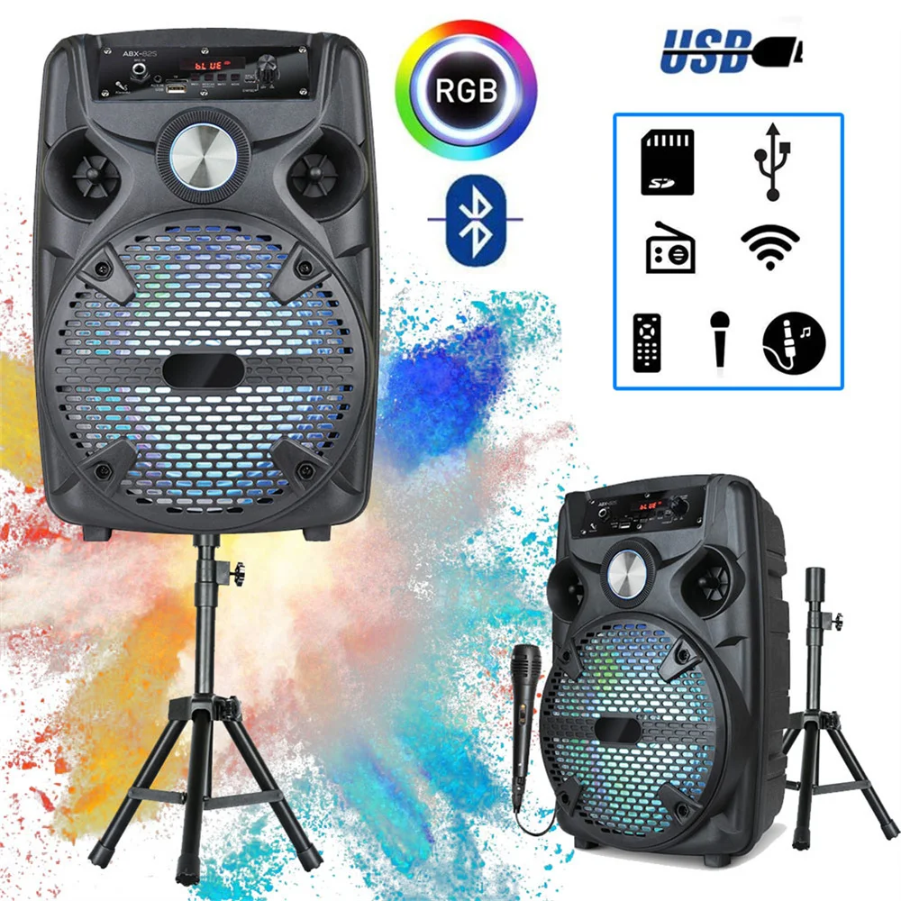 1100W Bluetooth Party Speaker with Mic & Stand - Image 2