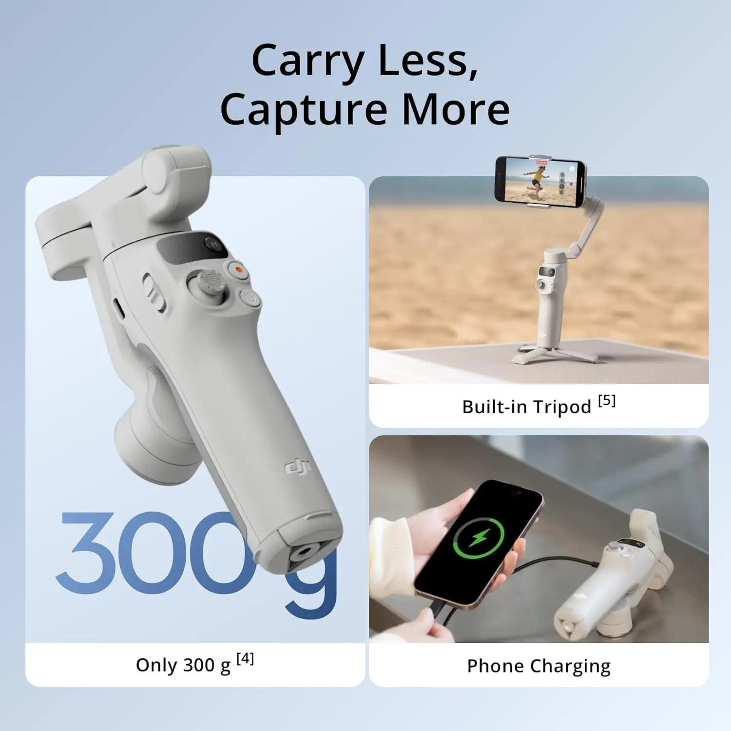 3-Axis Phone Gimbal Stabilizer with Tripod - Image 3