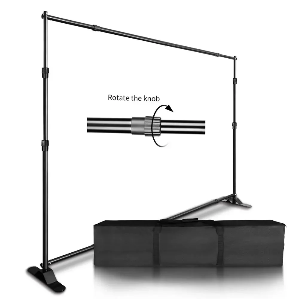 Double Crossbar Photo Studio Backdrop Stand - Image 1