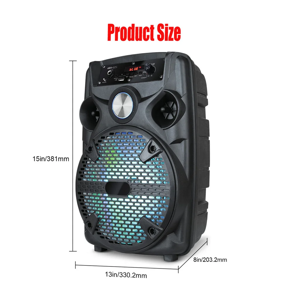 1100W Bluetooth Party Speaker with Mic & Stand - Image 5