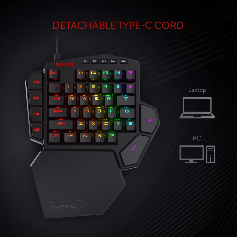 42-Key One-Handed RGB Gaming Keyboard - Image 2