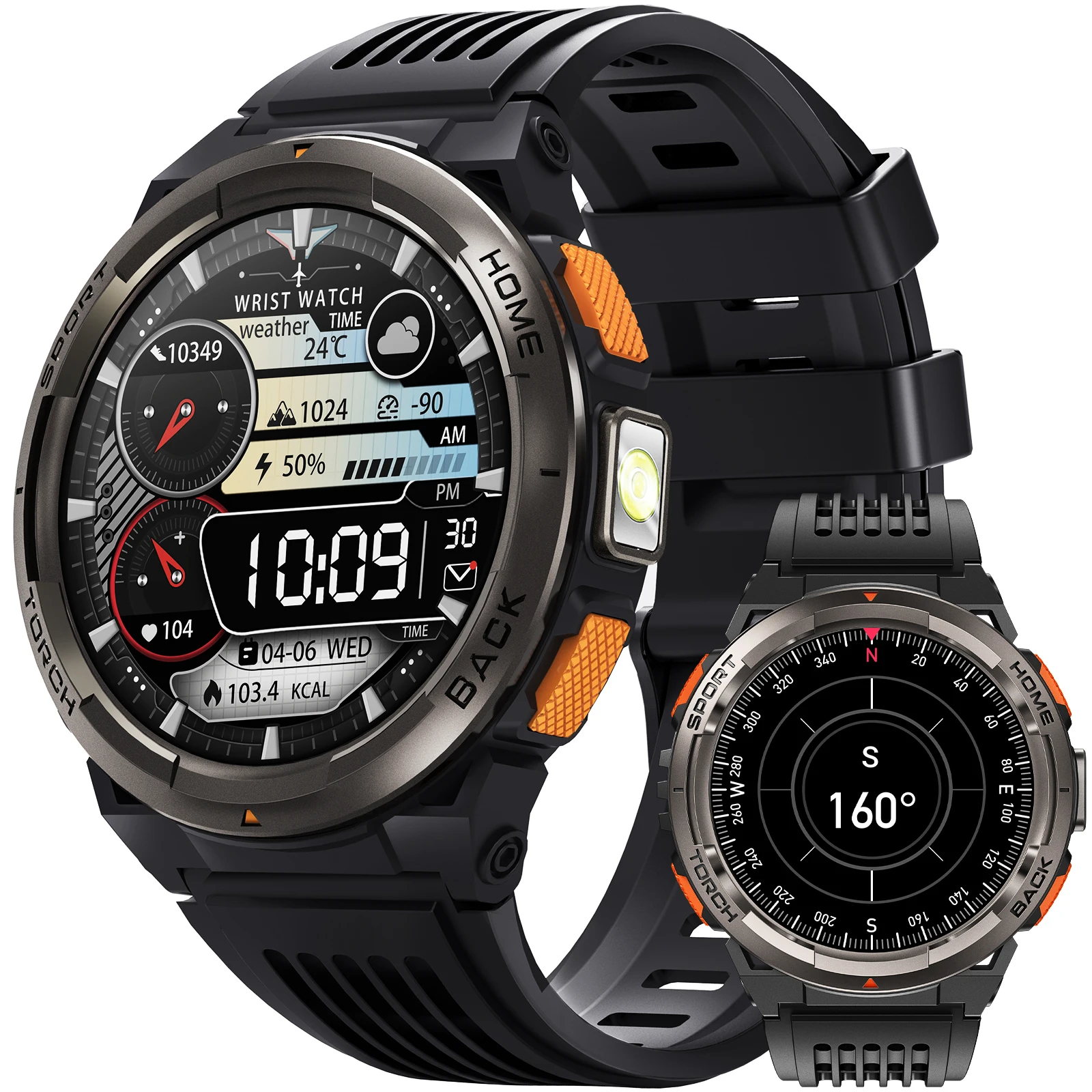 Smartwatch With Altimeter, Compass & Flashlight - Image 1