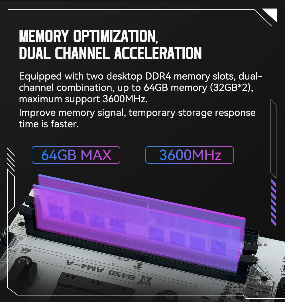 B450 AM4 Motherboard Dual-Channel DDR4 - Image 5