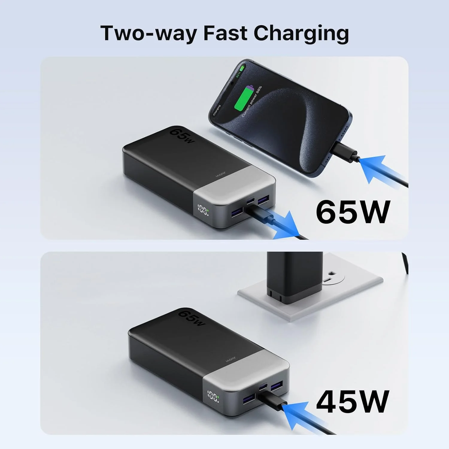 65W 20000mAh Power Bank for Laptop & Phone - Image 2