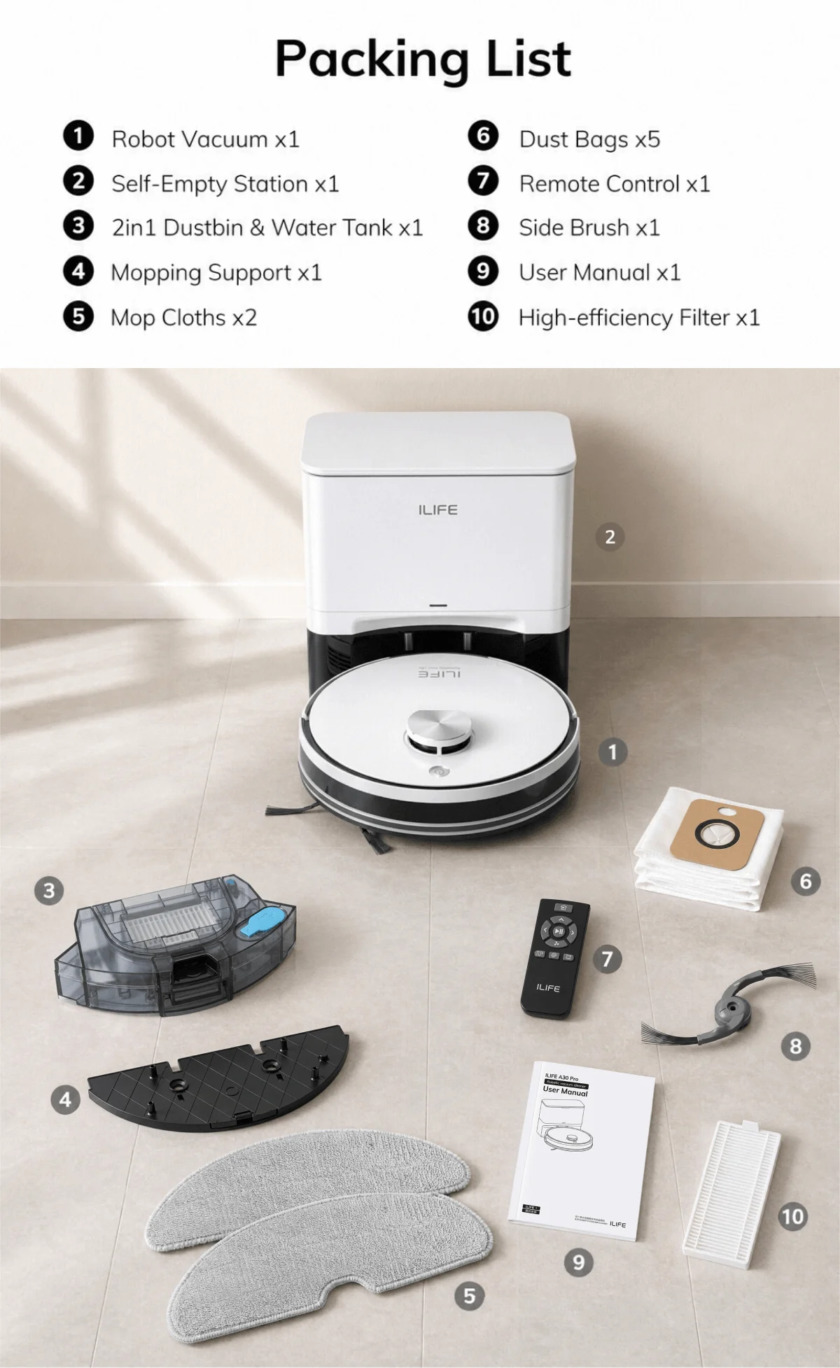 Robot Vacuum Mop Combo with Self-Emptying - Image 7
