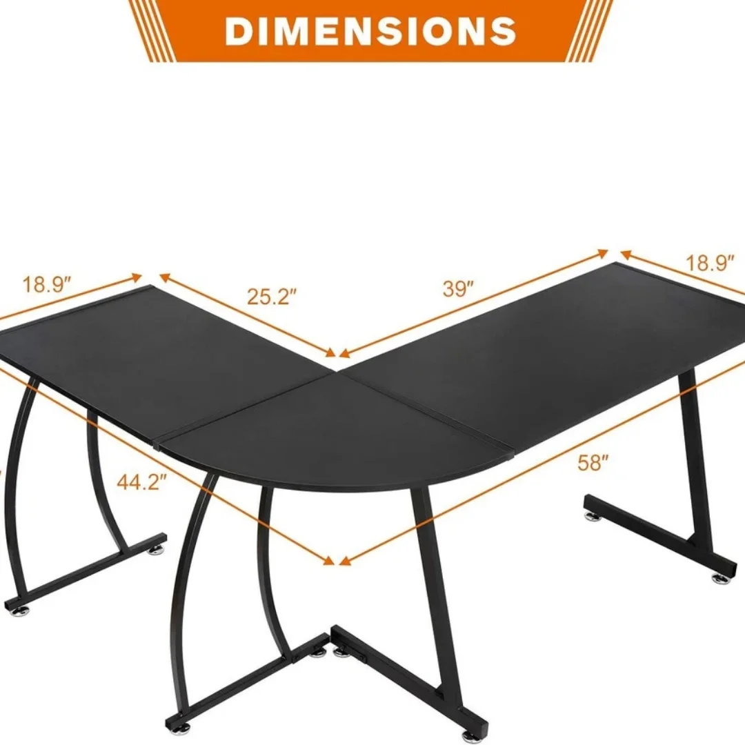 58" L-Shaped Computer Gaming Desk - Image 2
