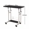 Portable Sit Stand Desk With Locking Casters - Thumbnail Image 3