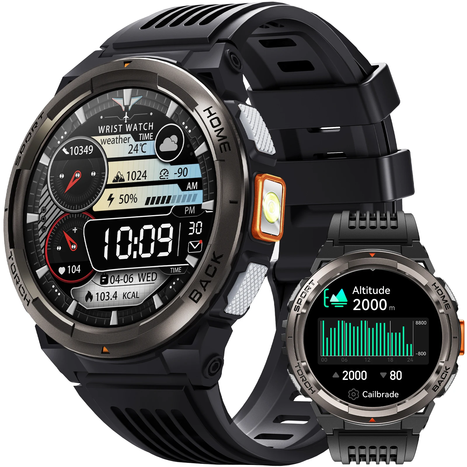 Smartwatch With Altimeter, Compass & Flashlight - Image 9