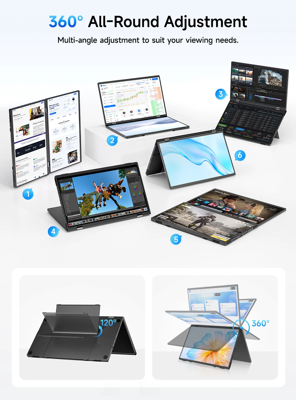 15.6" FHD Dual Portable Monitor - Image 5