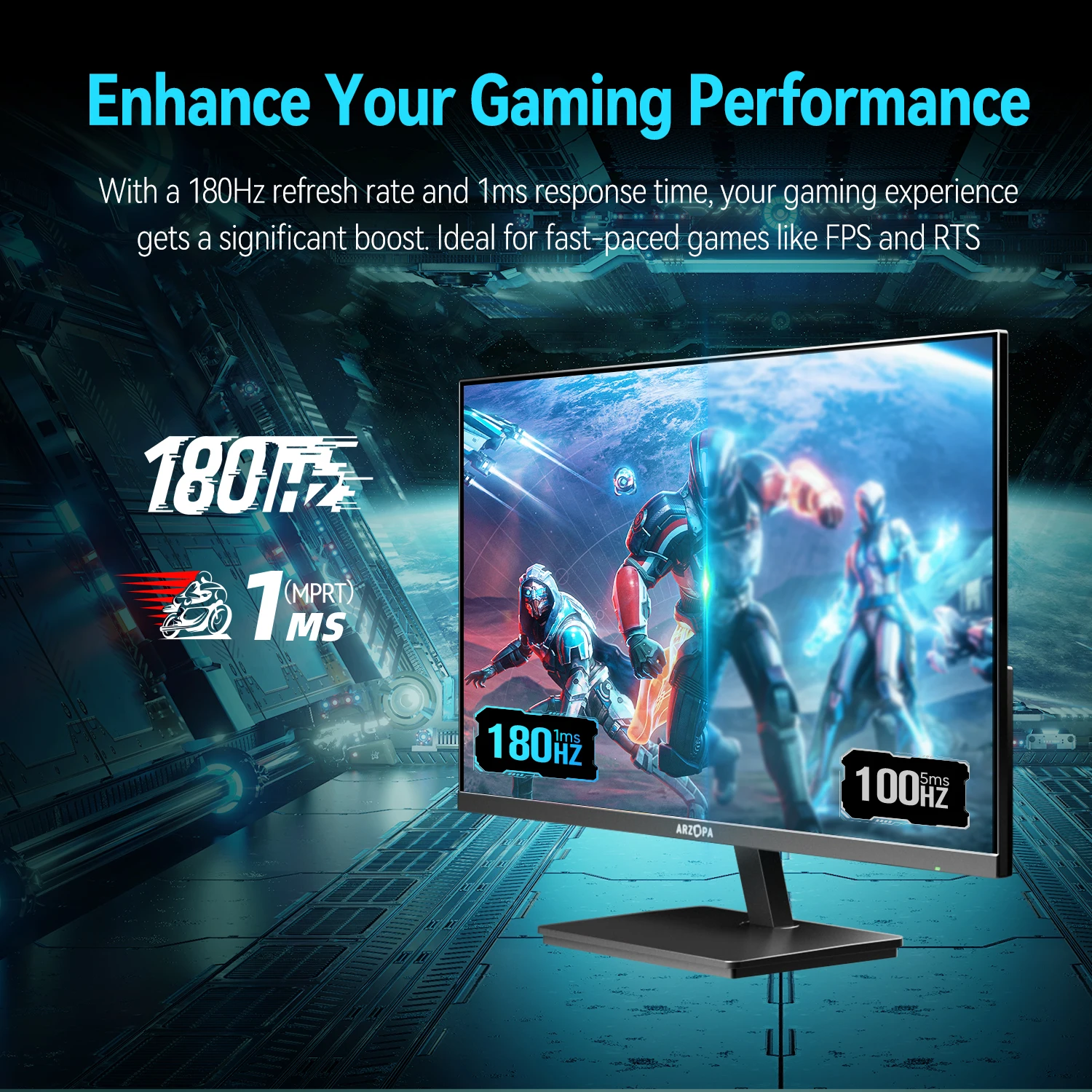 27" QHD 180Hz Fast IPS Gaming Monitor - Image 2