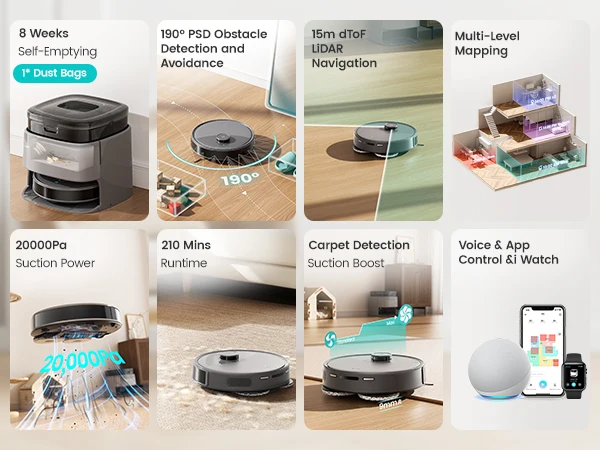 M3 Max 20000Pa Robot Vacuum Cleaner - Image 4