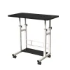 Portable Sit Stand Desk With Locking Casters - Thumbnail Image 2