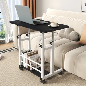 Portable Sit Stand Desk With Locking Casters