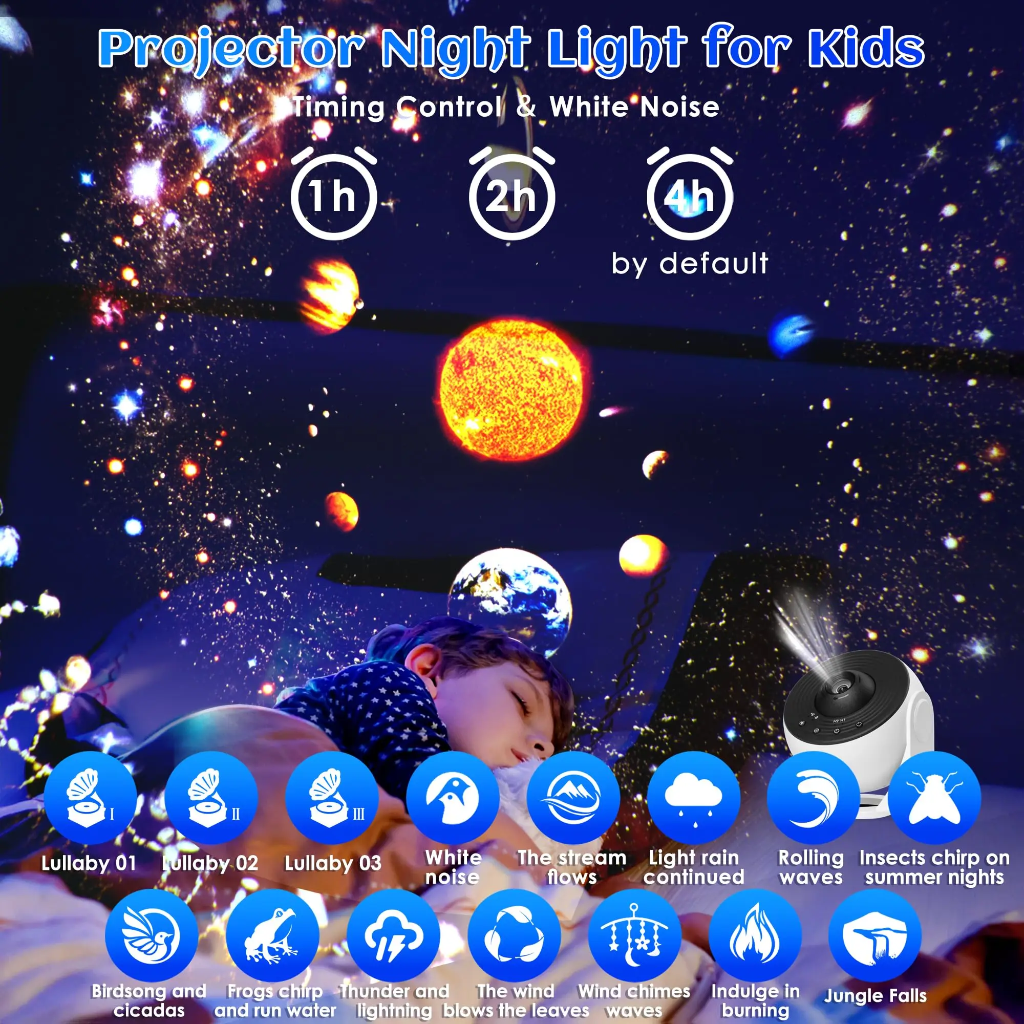 HD Galaxy Star Projector With Bluetooth Remote - Image 3