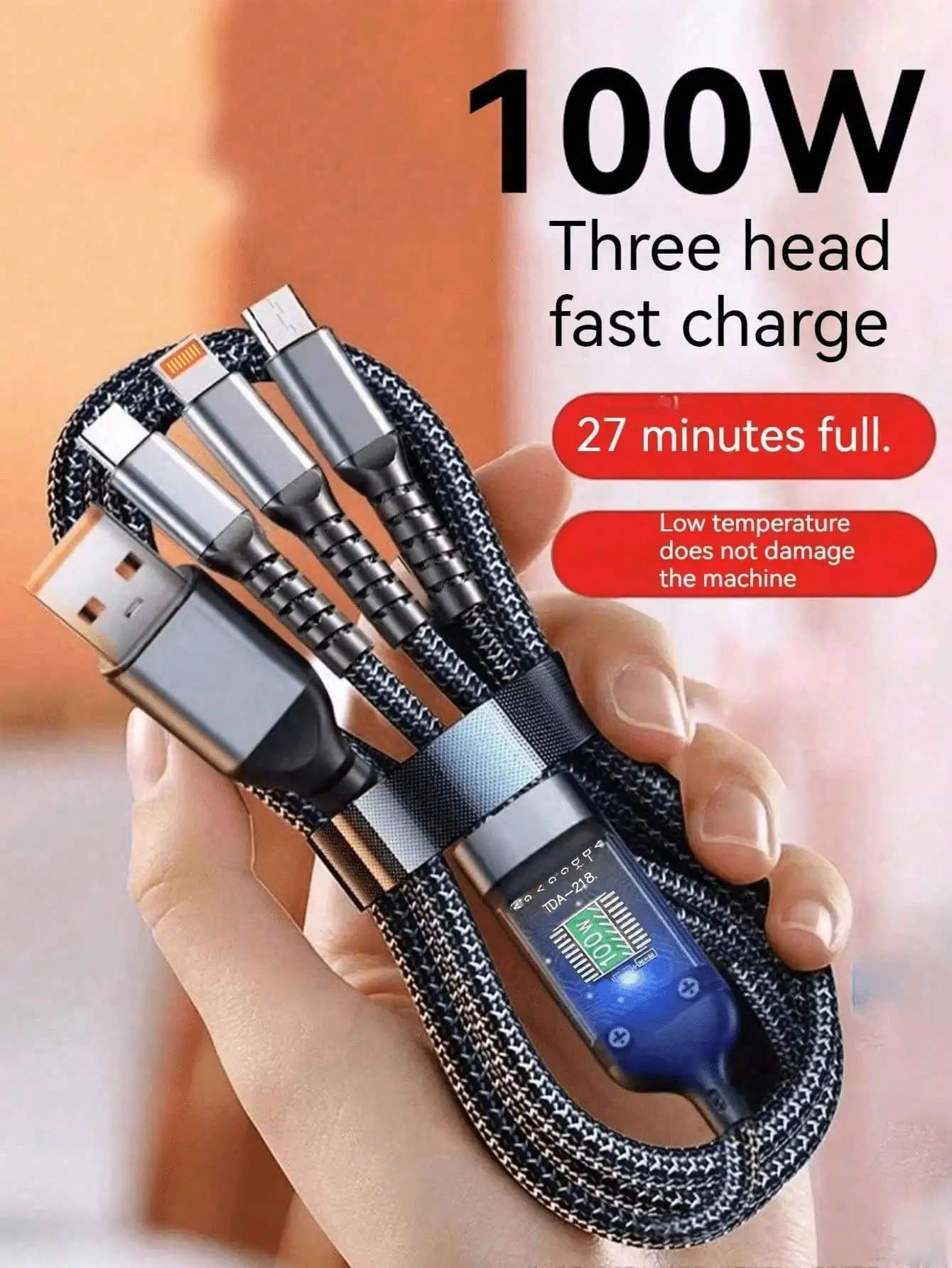 100W USB-C Multi Device Charging Cable - Image 1