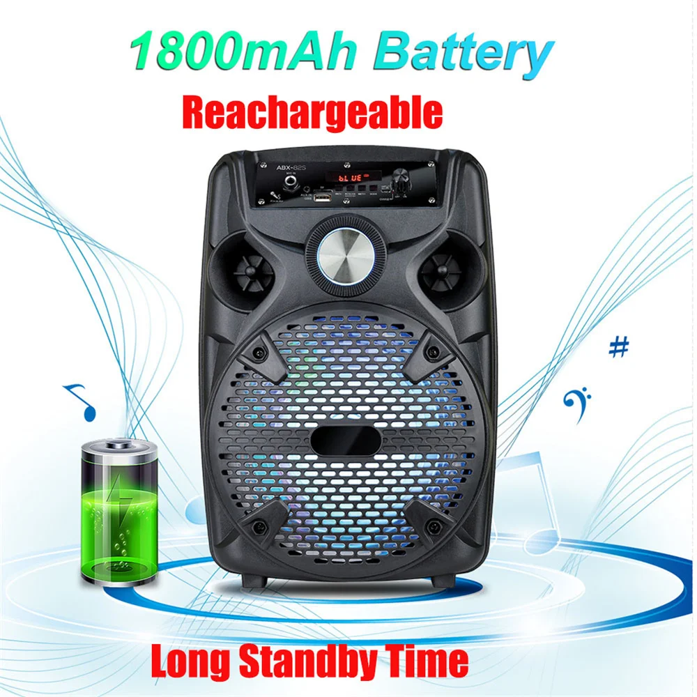 1100W Bluetooth Party Speaker with Mic & Stand - Image 4
