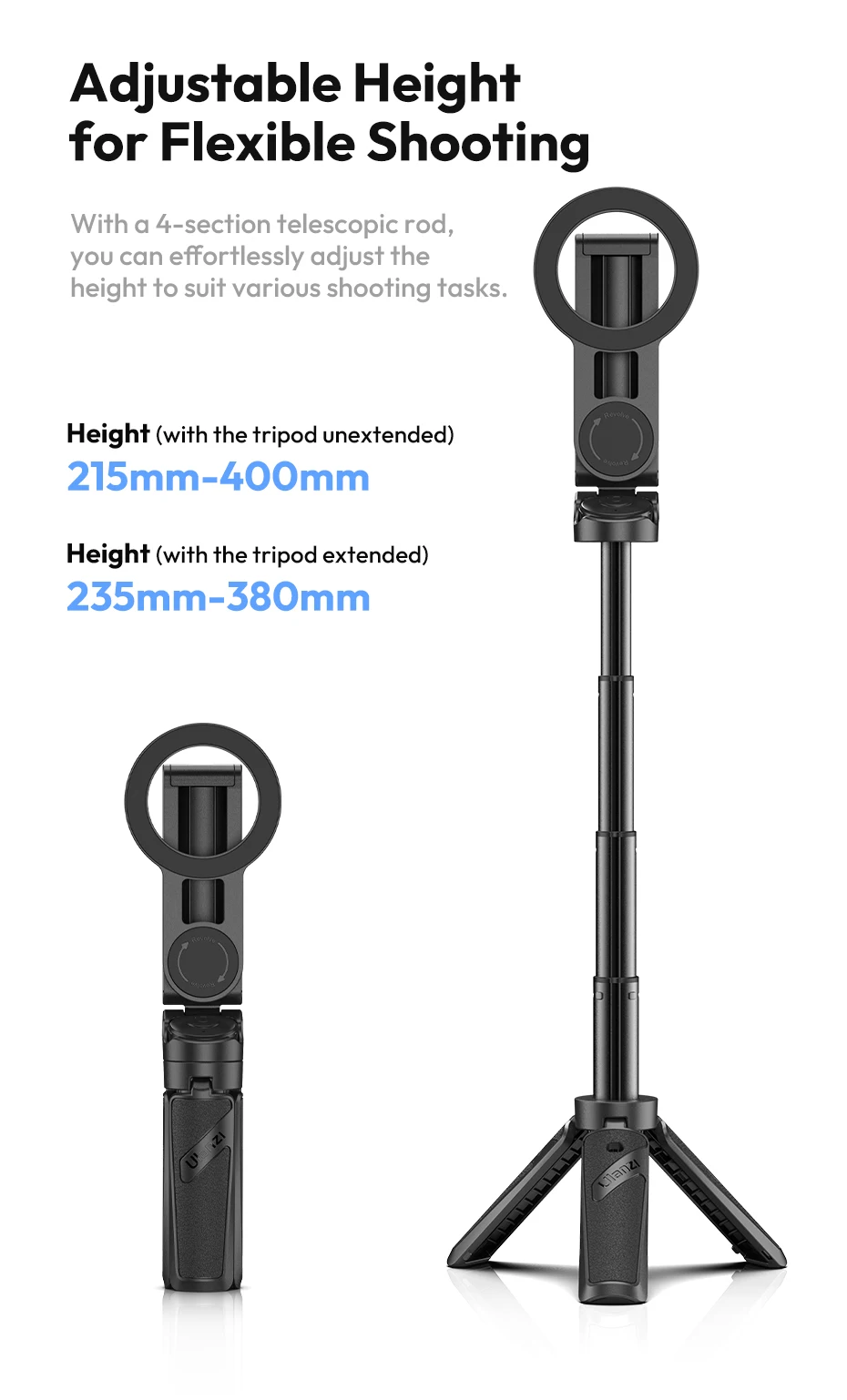 Magnetic Phone Selfie Stick with Tripod - Image 6