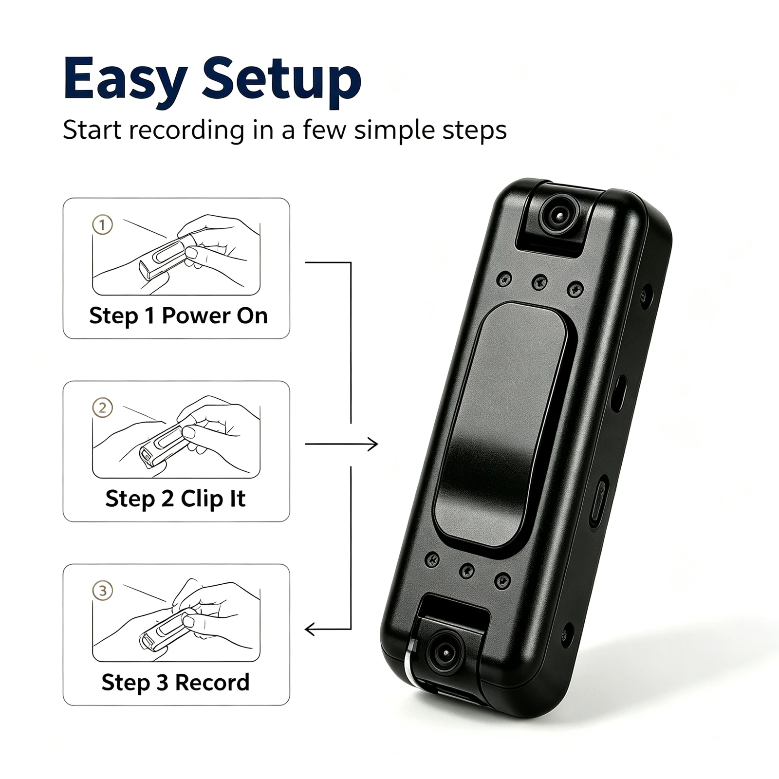 4K Wearable Body Camera With Night Vision - Image 5