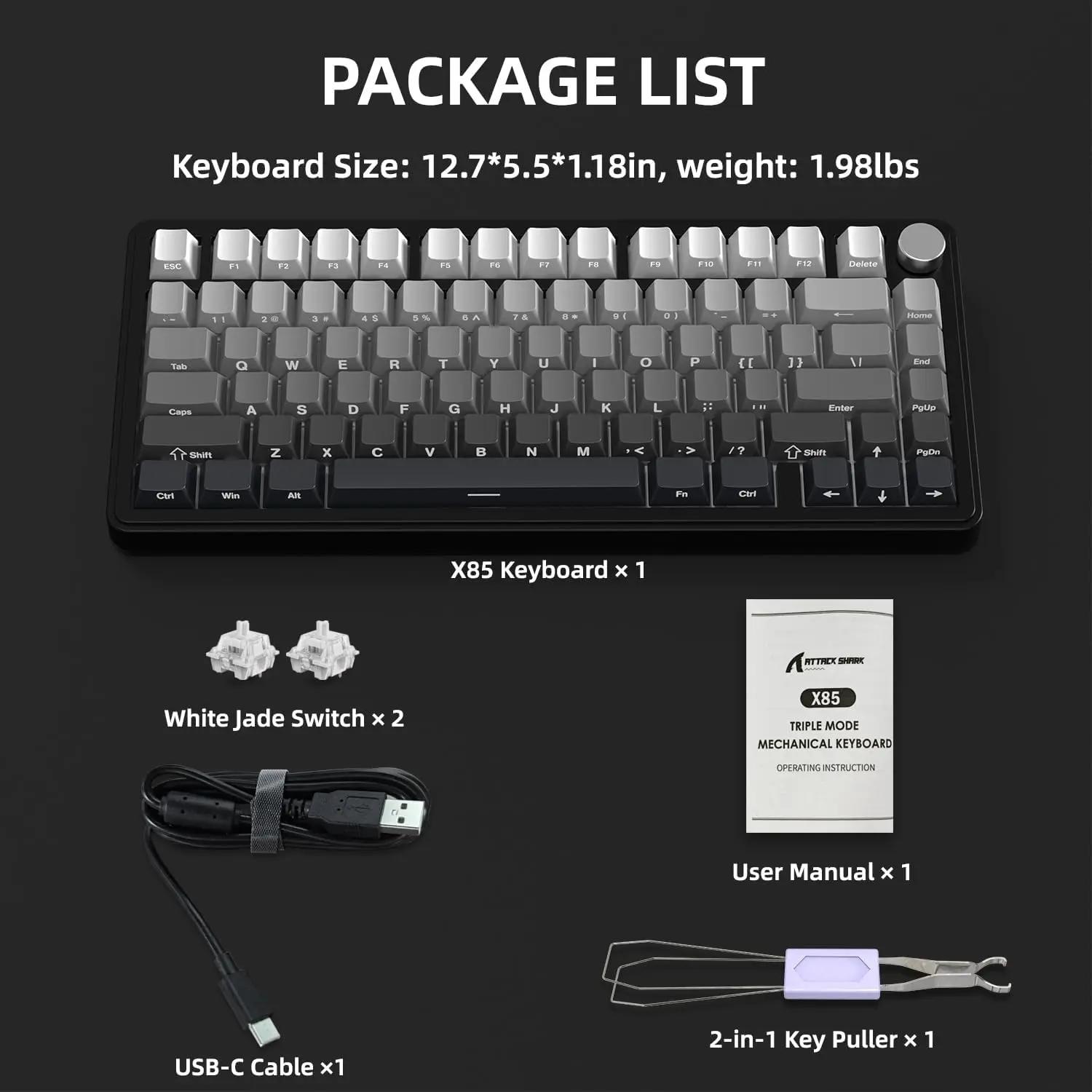 X85 TKL 82-Key Wireless Gaming Keyboard - Image 5