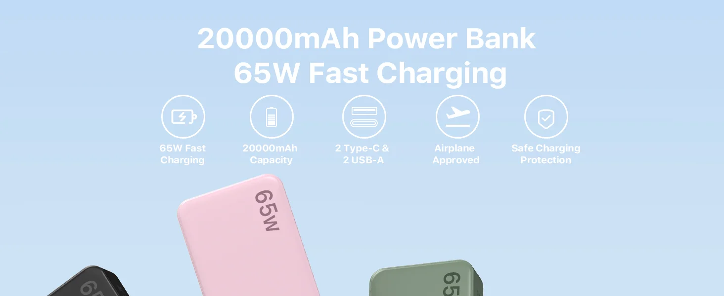 65W 20000mAh Power Bank for Laptop & Phone - Image 5