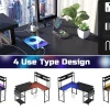 LED Gaming Desk With Power Outlets & Storage - Thumbnail Image 5