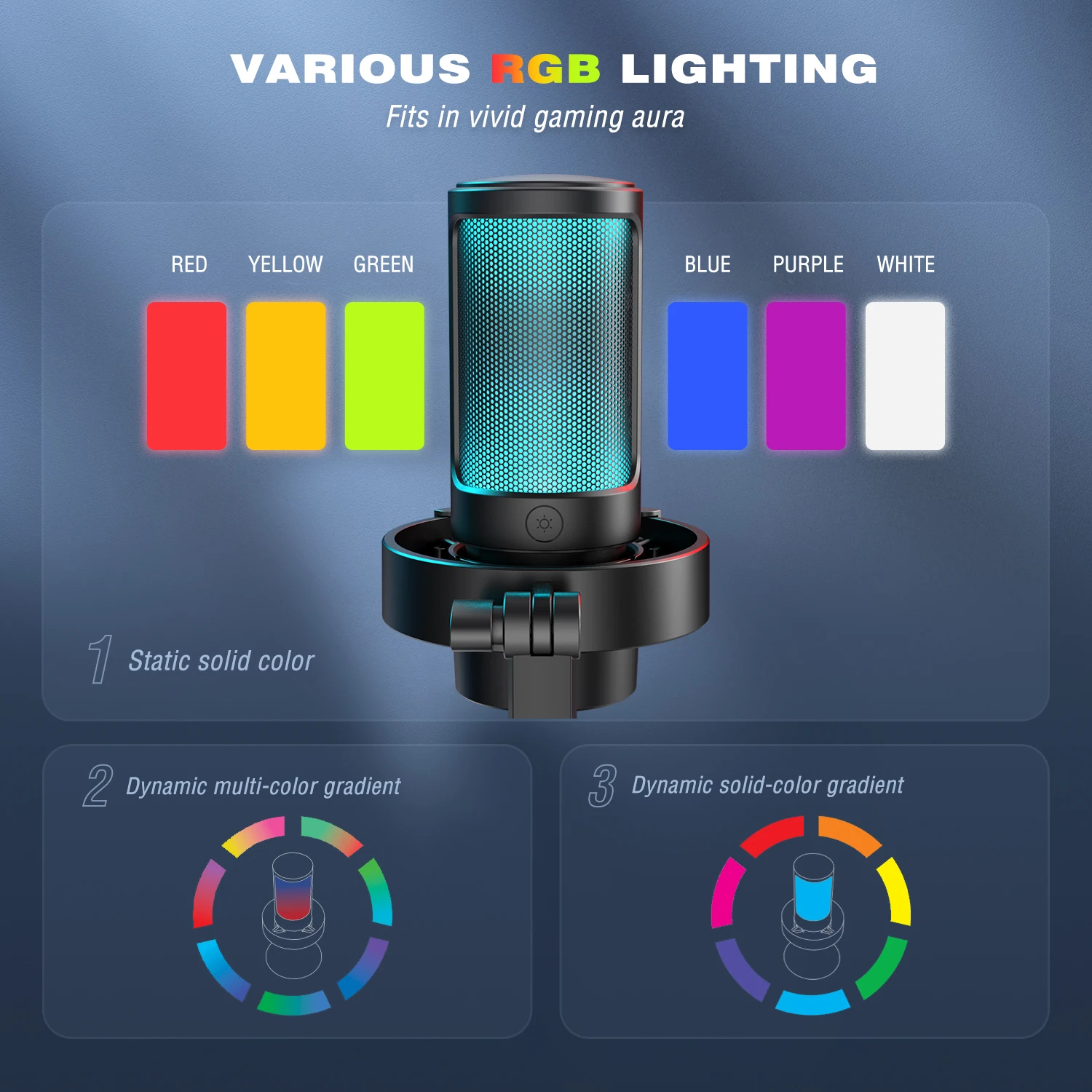 USB Gaming Microphone with 3 RGB Modes - Image 2