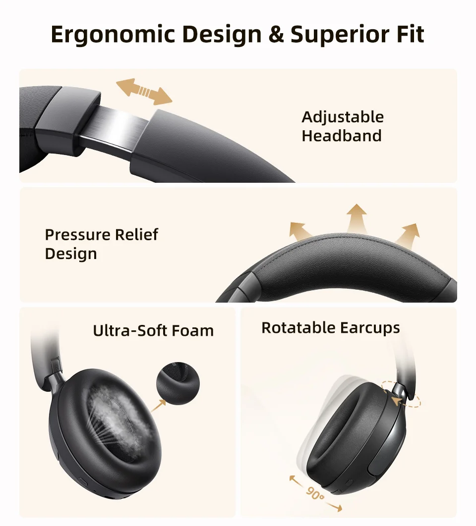Pro Wireless Headphones With 50dB ANC - Image 4