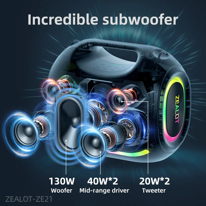 250W High Power Wireless Bluetooth Speaker - Image 2